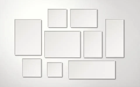 Blank white frames Illustrazione stock