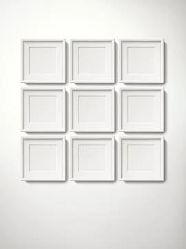 Blank white frames Stock Illustration