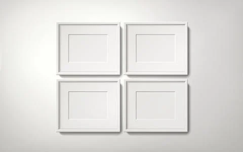 Blank white frames Stock Illustration
