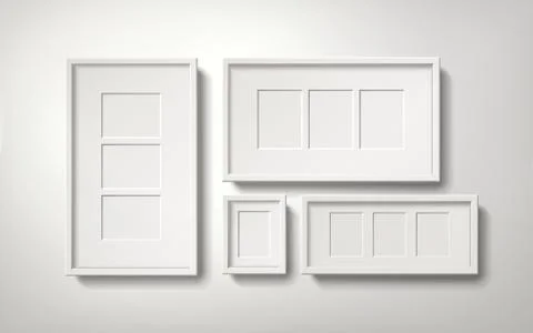 Blank white frames 스톡 일러스트