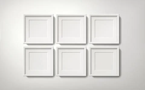 Blank white frames Illustrazione stock