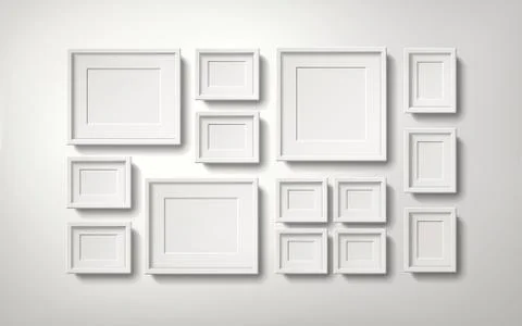 Blank white frames Stock Illustration