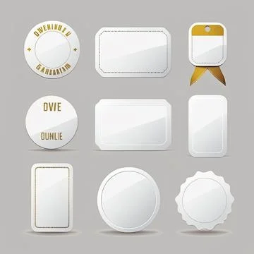 Blank white label, vector illustration, Made by AI,Artificial intelligence Stock Illustration