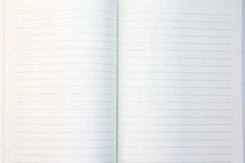 Blank white lined paper book background with the copy space Stock Photos