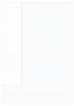 Blank white lined paper template for writing or note taking. Rectangular shee Illustrazione stock