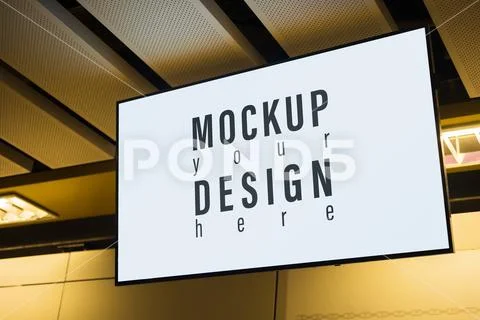 Blank white mock up Banner PSD Template