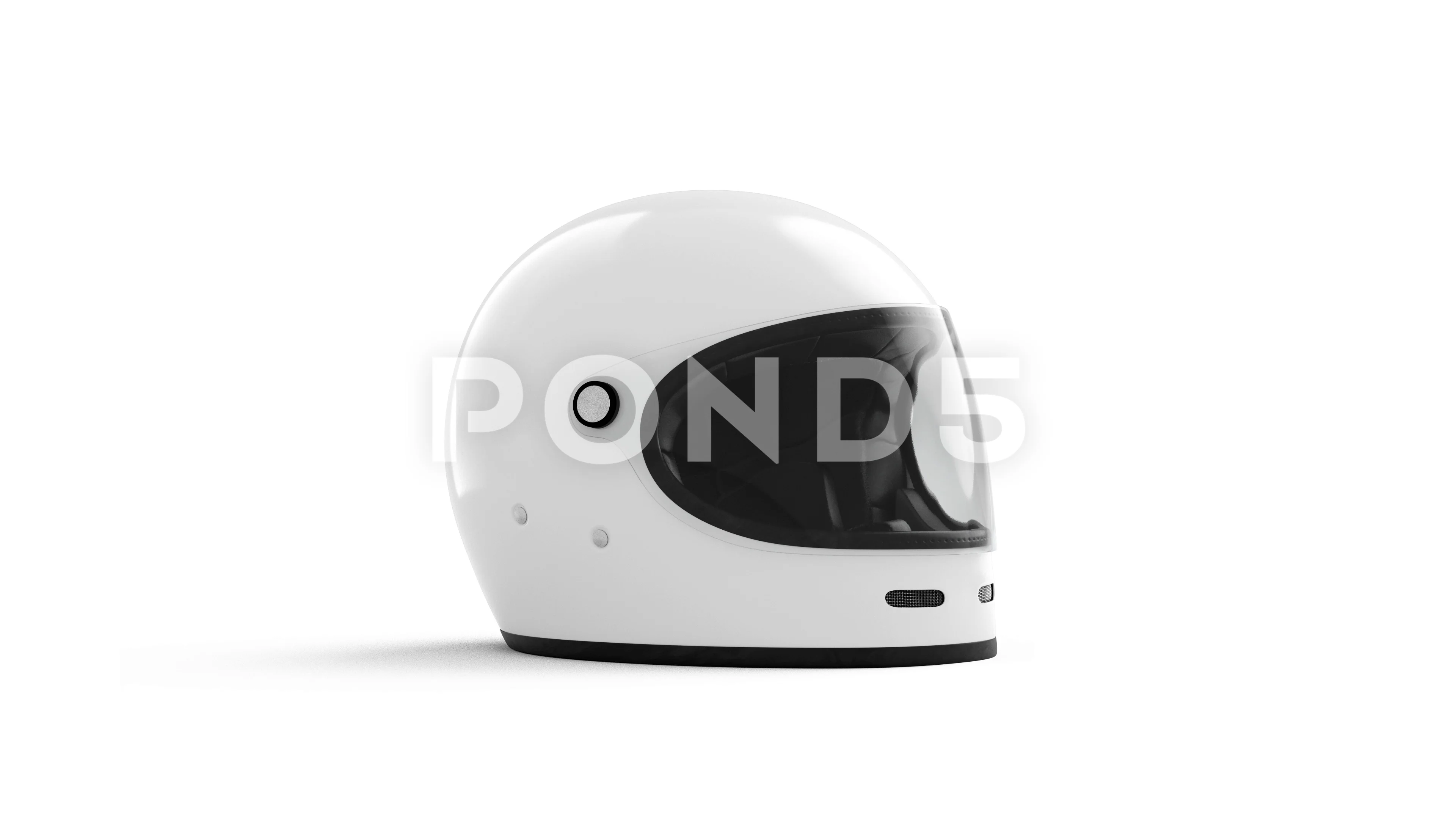 Download Blank White Motorcycle Helmet Mockup Lo Stock Video Pond5