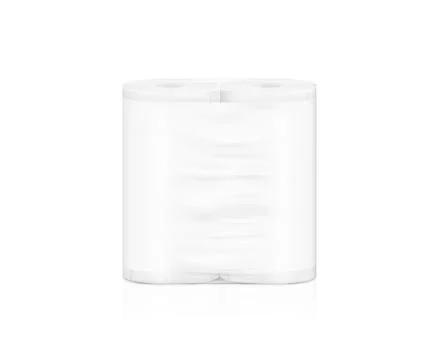 Blank white napkin roll packaging mockup, isolated, clipping path Stock Illustration