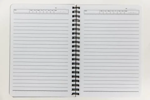 Blank white notebook paper Stock Photos