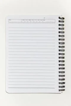 Blank white notebook paper Stock Photos