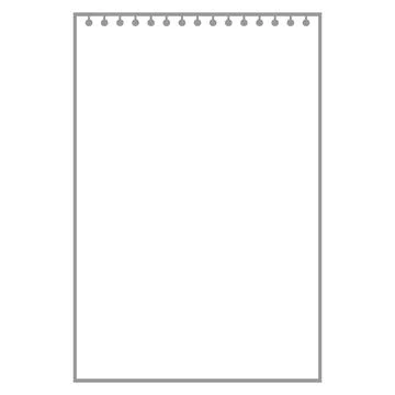 Blank white notepad sheet for notes with ring holes Stock Illustration