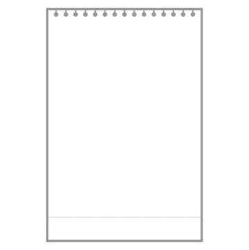 Blank white notepad sheet for notes with ring holes Stock Illustration