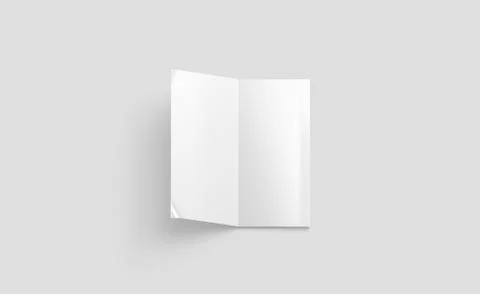 Blank white opened rectangular magazine mockup, isolated Stockfoto's