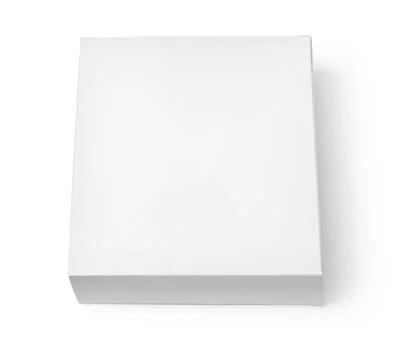 Blank white paper box packaging presenting new product Stock Photos