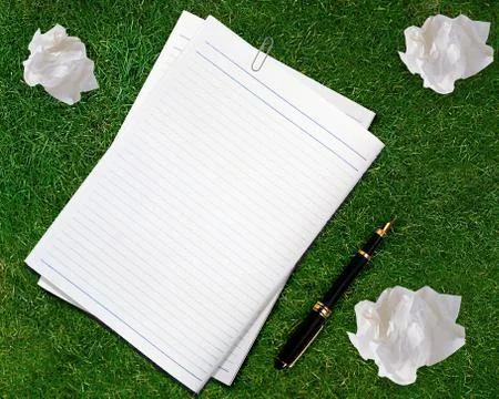 Blank white paper Stock Photos
