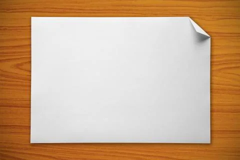 Blank white paper Foto stock