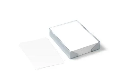 Blank white paper sheet mockup and plastic a4 block Illustrazione stock