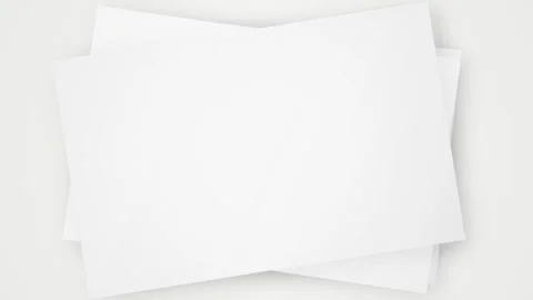 Blank White Paper Sheets Stacked Overlapping on Clean Light Background Stock Footage 346661771