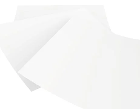 Blank white paper sheets stacked in the order Stock Illustration