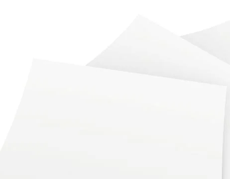 Blank white paper sheets stacked in the order Illustrazione stock