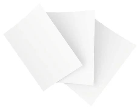 Blank white paper sheets stacked in the order Illustrazione stock