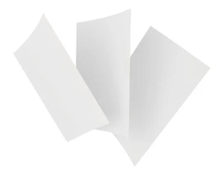 Blank white paper sheets stacked in the order Stock Illustration