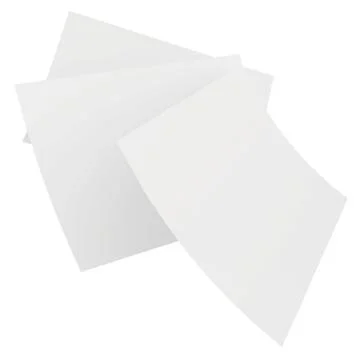 Blank white paper sheets stacked in the order Stock Illustration