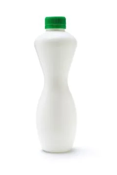Blank white plastic bottle Stock Photos