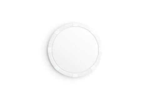 Blank white plastic round chip mock up, top view Illustrazione stock