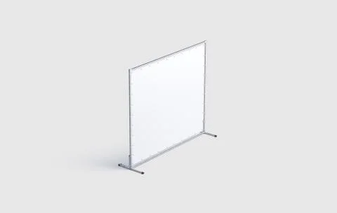 Blank white press wall mock up, isolated on gray background Illustrazione stock