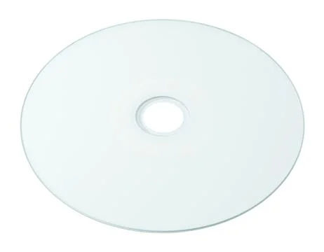 A Blank White Printable Surface CD or DVD Compact Disc Isolated on White Back Stock Photos