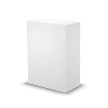 Blank white prism, 3d box template Stock Illustration