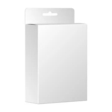 Blank white product package box. vector Illustrazione stock