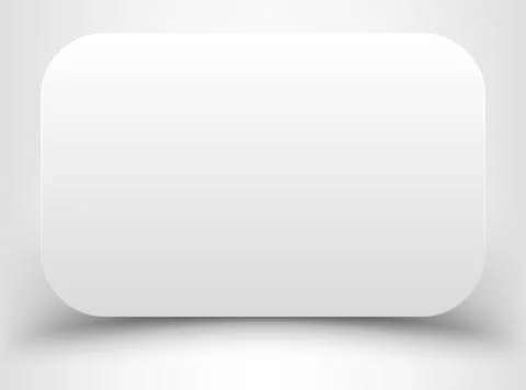 Blank white rectangle with rounded corners Stock Illustration