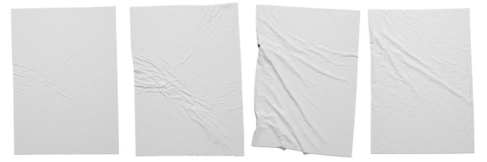 Blank white rectangular adhesive stickers. 3d rendering. Clear tag template.. Illustrazione stock