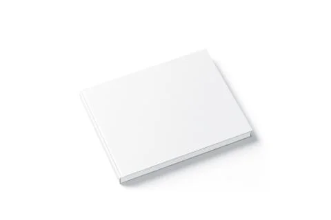 Blank white rectangular book mock up, top view from the side 写真素材