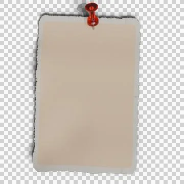 A blank, off-white rectangular note pinned Stockfoto's
