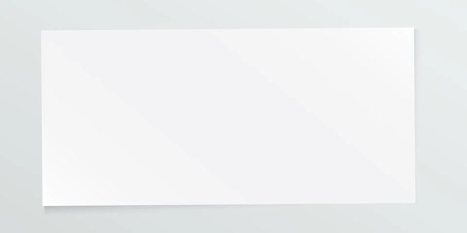 Blank white rectangular paper on light green background graphic illustration. Stock Illustration