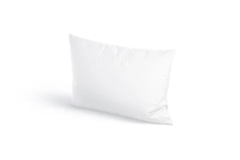 Blank white rectangular pillow mock up stand, side view Stock Illustration