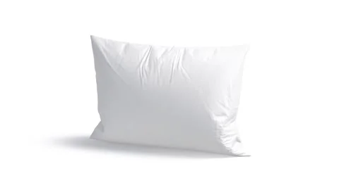 Blank white rectangular pillow mockup, looped rotation 스톡 동영상 202346310