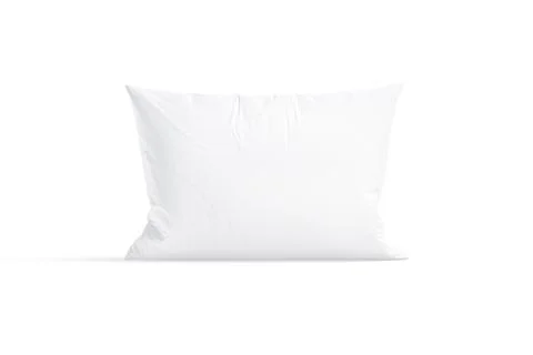 Blank white rectangular pillow mockup stand, front view Stock Illustration