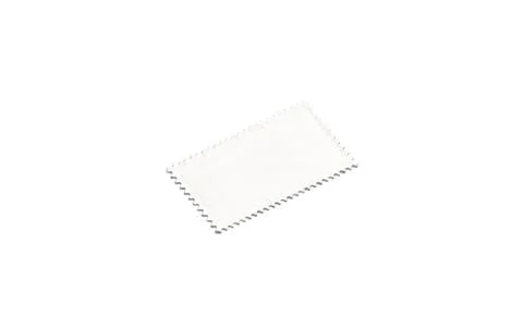 Blank white rectangular postage stamp mockup, isolated Stock Illustration