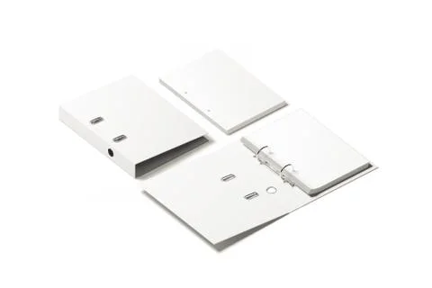 Blank white ring binder folder design mockup イラスト素材