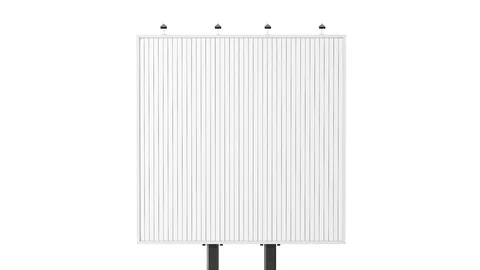 Blank white scroll billboard mock up, looped switch Stock Footage 99582542