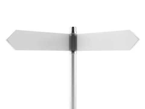 Blank white signpost Иллюстрация