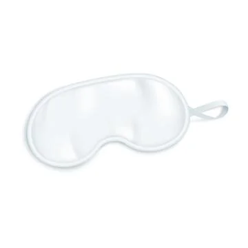 Blank white sleeping or blindfold mask mockup vector illustration isolated. Stock Illustration