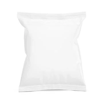 A Blank White Small Snack Pack - Front View Isolated on a white background Stock Illustration