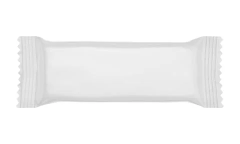 A Blank White Small Snack Pack - Front View Isolated on a white background Stock Illustration