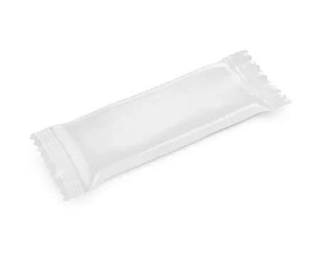 A Blank White Small Snack Pack - Front View Isolated on a white background Stock Illustration
