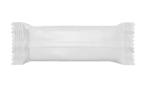 A Blank White Small Snack Pack - Back View Isolated on a white background Stock Illustration
